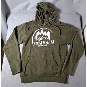 Independent Trading Co. Yotomafia Hoodie Mens S Green We Go Places Spell Out
